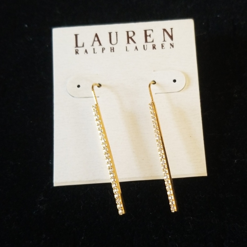NWT Ralph Lauren Gold Drop Earrings